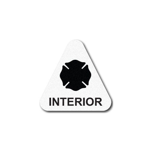 3M Reflective Fire/Rescue/EMS Triangle Decal - Interior Firefighter