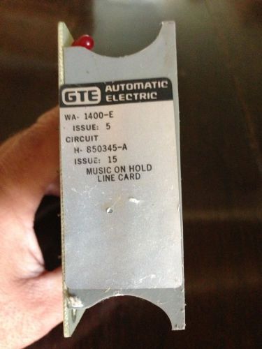 GTE Automatic Electric WA. 1400-E Music On Hold Line Card Key Telephone System