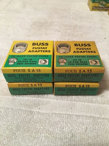 16 New Buss SA-15 Fustat Fuse Adapters - 125 Volt -4 Boxes of 4