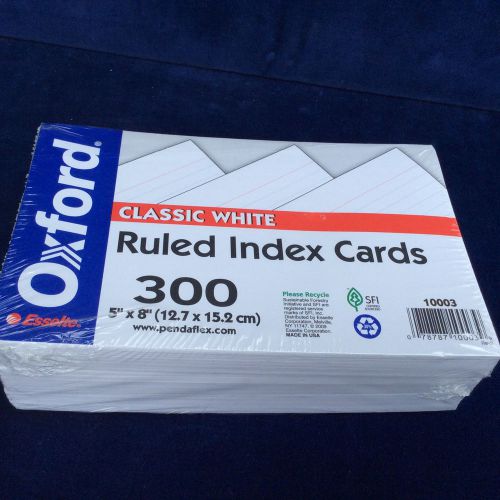300 white ruled index cards 5 by 8 inches