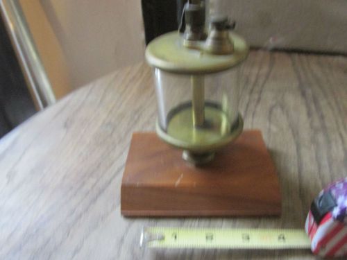 Brass/glass drip oiler in good used condition very old for sale