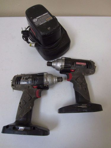 Lot of 2 Craftsman Cordless 19.2V Impact Driver 315.114832 Battery &amp; Charger