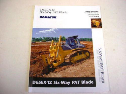 Komatsu D65EX-12 ^ Way Blade Crawler Dozer Color Brochure