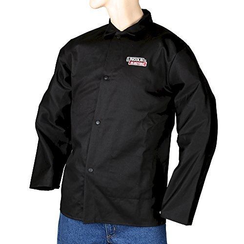 Lincoln electric black xx-large flame-resistant cloth welding jacket for sale