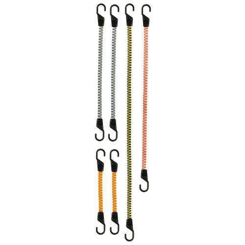 Keeper 06311 Flat Bungee Cord Set 6 Piece With UV Resistant Outer Jacket