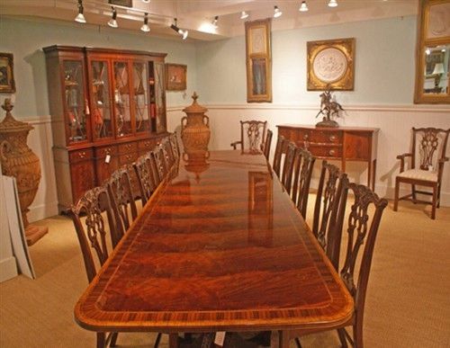 New leighton hall large flaming mahogany dining table, 14 ft. long msrp $14,000 for sale