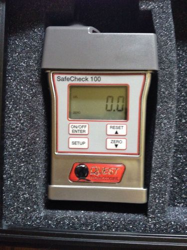 Quest Tech Safe Check 100 Single Gas Monitor w/ Case &amp; Manual