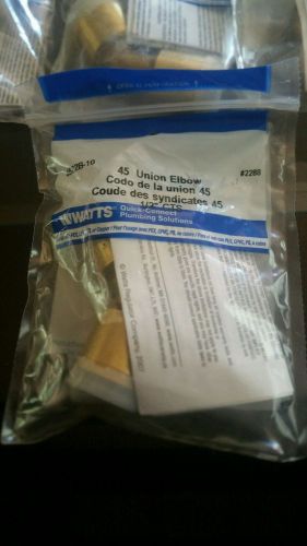 Watts 4522b-10 brass 1/2&#034; cts x 1/2&#034; cts 45 union elbow new lot of 10 for sale