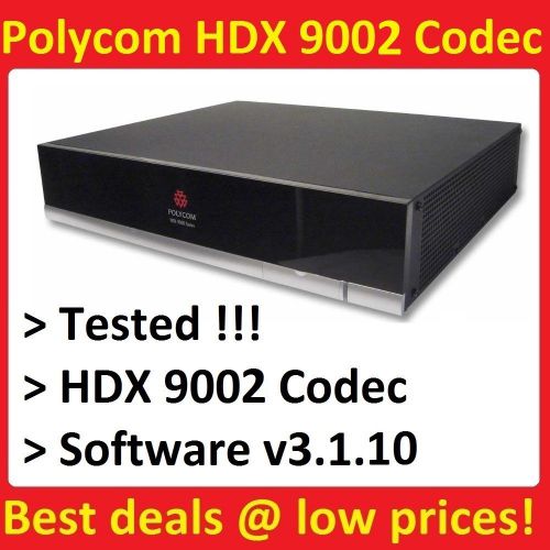 POLYCOM HDX 9002 HD VIDEO CONFERENCING CODEC V3.1.10 ***TESTED*** WITH WARRANTY
