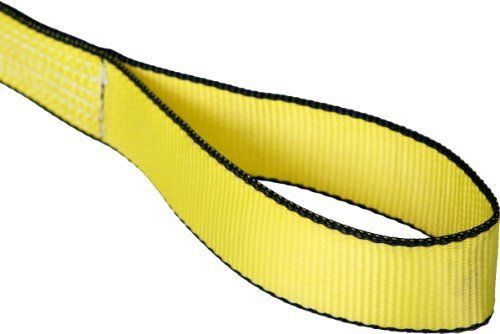 Mazzella EE1-901 Edgeguard Polyester Web Sling, Eye-and-Eye, Yellow, 1 Ply, 7 1&#034;