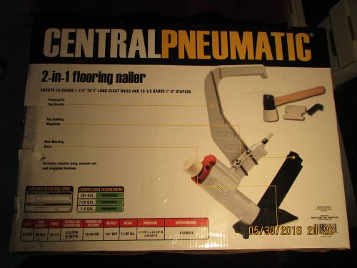 Central Pneumatic 2 in 1 Hardwood Floor Nailer NOS in the Box