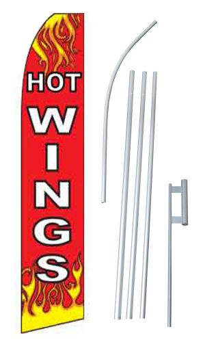 Hot wings flag swooper feather sign banner 15ft kit made in usa for sale