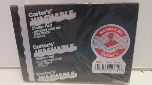 Carter&#039;s Washable Ink Stamp Pad ~ Red-Size 1:2.75&#034; x 4.25&#034;-Sealed in Package