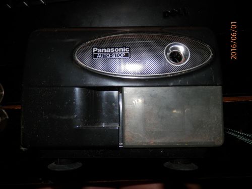 used PANASONIC AUTO-STOP ELECTRIC PENCIL SHARPENER KP-310 - BLACK