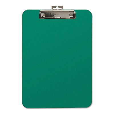 Unbreakable Recycled Clipboard, 1/4&#034; Capacity, 8 1/2 x 11, Green, Sold as 1 Each