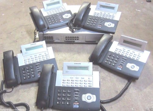 Samsung OfficeServ 7100 w 5 DS-5021D Business Telephone System Phone LOT - Nice