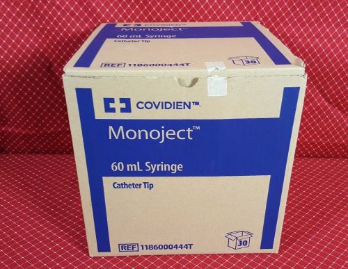 60 ml Covidien Monoject Syringes Catheter Tip 1186000444T 30 Total