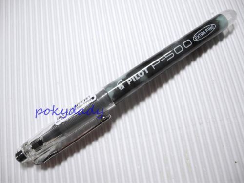 12 x Pilot P-500 needle tip 0.5mm Extra fine Ball point pen,Black(Made in Japan