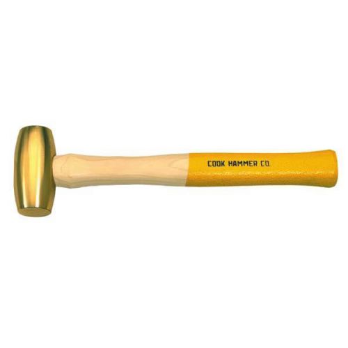 COOK 703 Brass Hammer-Handle Length:13&#039;, Head Weight:1.5lbs