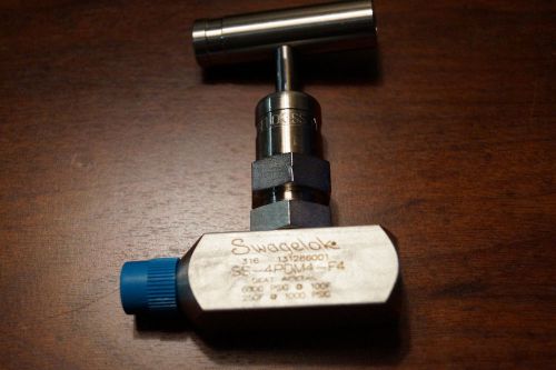 Swagelok rising plug screwed-bonnet needle valve 1/4 in. mnpt/fnpt (ss-4pdm4-f4) for sale