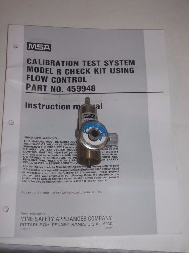 MSA 459948 Flow Control Regulator 1.5 liters/min.TESTED