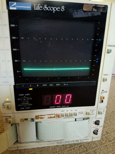 Nihon Kohden Lifescope 8 monitor with recorder Life Scope