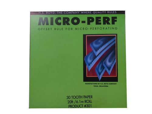 H.S. Boyd Micro-Perf 30 Tooth Paper #301 20ft/3.1m Bindery Supplies Micro Perf