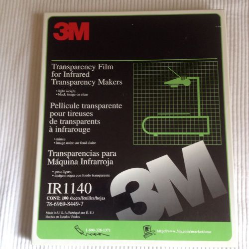 IR1140 -Transparency Film for Infrared Transparency Makers-100 sheets- open box