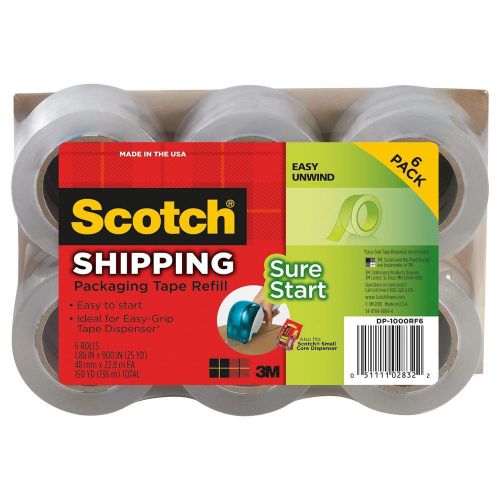Scotch DP-1000RF6 Packaging Tape 1.88 Inches x 900 Inches 6 Pack New Free Ship