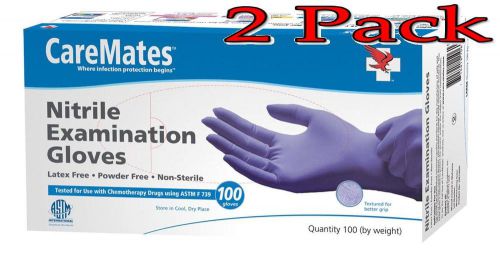 CareMates Nitrile Gloves, Powder Free, Small, 100ct, 2 Pack 715912106114A935