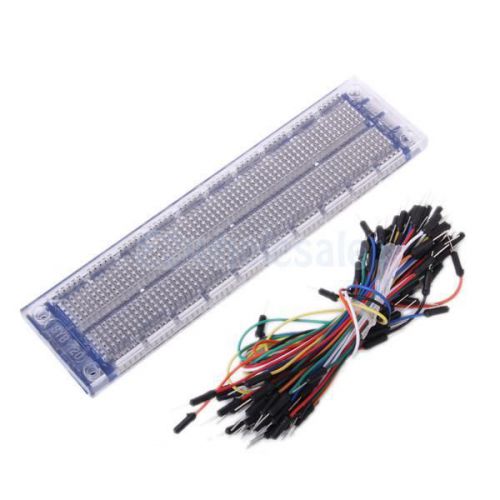 Breadboard + 65pcs breadboard jump wires kit for electronic diy projects for sale
