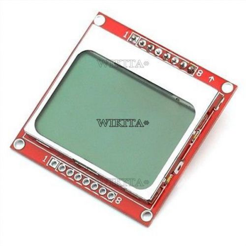 5pcs 84x48 84*48 nokia 5110 lcd module with blue backlight adapter pcb #394372