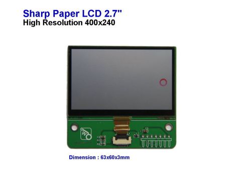 SPI 2.4&#034; ePaper Sharp Memory LCD Modules (With Arduino Test Code) PIC/ AVR