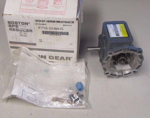 BOSTON GEAR F71010B4G F710-10-B4-G 10:1 RATIO 1/2&#034; BORE IN SHAFT OUT GEARBOX NIB