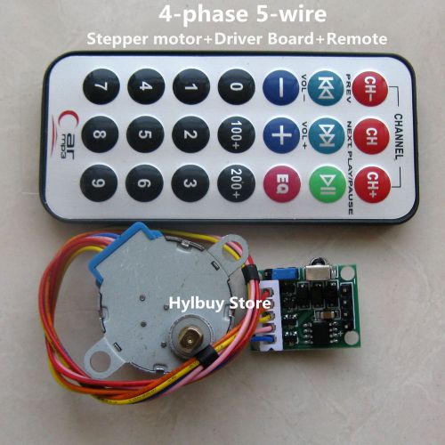 4-phase 5-wire Stepper Motor+Driver Board+Remote Control RC adjustable Speed