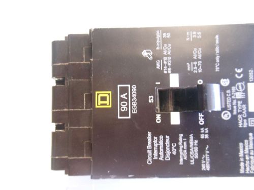 Square d EGB34090  90 AMP 480 VOLT 3 POLE circuit breaker