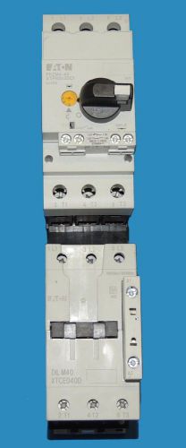 Eaton moeller pkzm4-40 motor protective circuit breaker 40a &amp; dilm40 contactor for sale