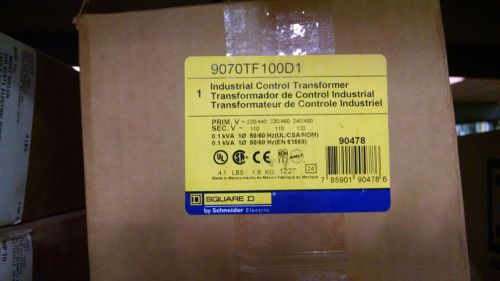 Square d 9070tf100d1 control transformer new in box for sale