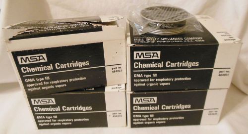 4 boxes of 10 msa chemical cartridges gma type #464031 factory sealed nr      #2 for sale