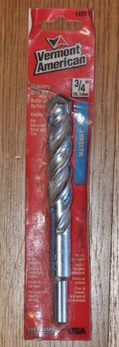 Vermont american masonry drill bit 3/4&#034; mpn 14031 carbide tip for concrete, tile for sale