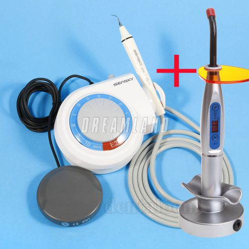 Dental Ultrasonic Piezo Scaler Fit EMS WOODPECKER + 5 Tips curing light Lamp X1