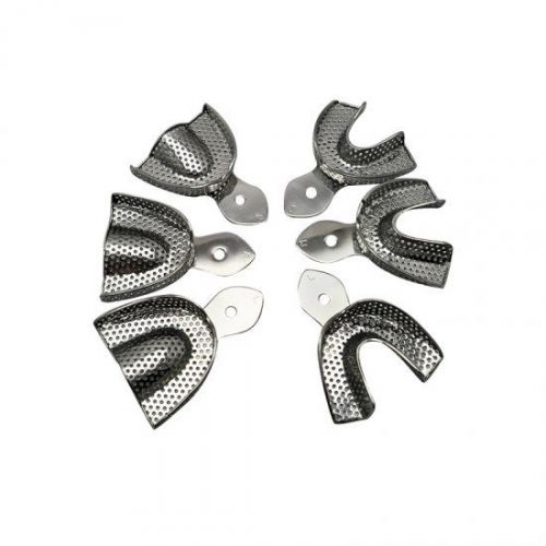 6PCS Dental Stainless Steel Anterior Impression Trays Large/Middle/Small HOT AAA