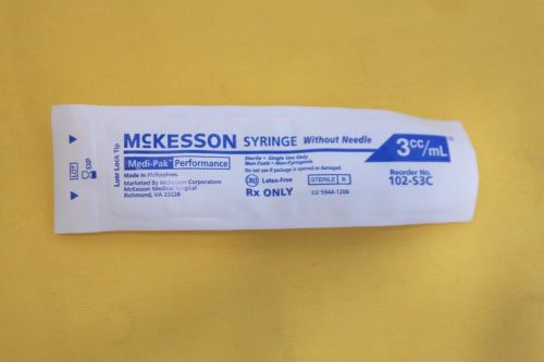 85 units McKesson Syringes without needle. 3cc/ml  EXPIRE: 2016-12