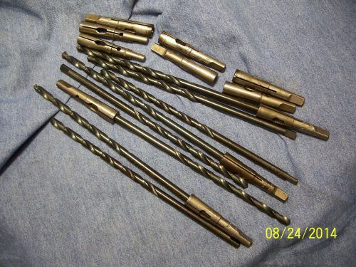 Lot 3 ea.new ace 17/64 (.2656) 8&#034; long hss drills &amp;1 morse sleeve machinist for sale