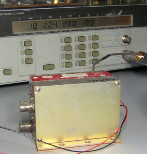 Magnum Microwave 10 GHz Brick Oscillator Tested, Tuned, Operating on 10.224GHz
