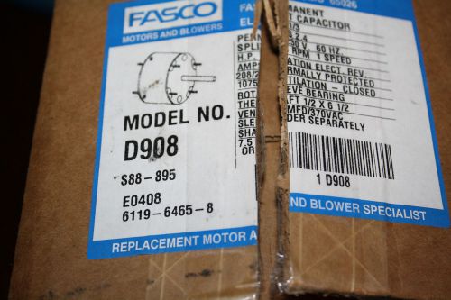 Fasco D908 Motor 1/3HP 1075RPM 208/230V 60Hz 2.4A 1SP