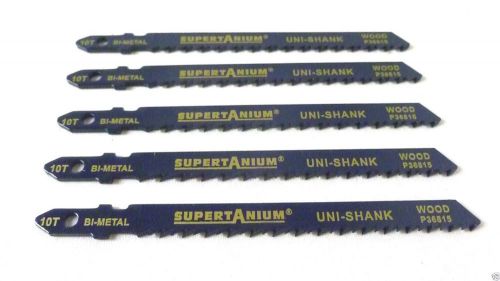 5 Lawson Supertanium Uni-Shank 3&#034; Jig Saw Blades 10 TPI part P36815 for Wood