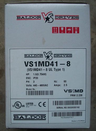 NEW ABB Baldor Microdrive VS1MD41 -8 1HP 3ph IP20 440-480VAC 60Hz,