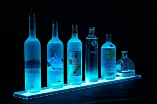 LED Liquor Shelf And Bottle Display (2 Ft Length) - Programmable Shelving Wall