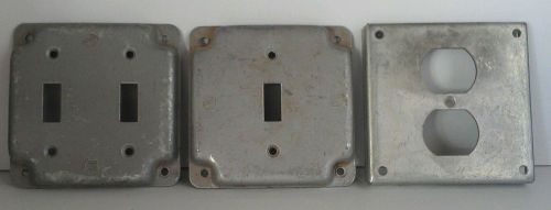 4-11/16&#034; Square Finished Electrical Switch/Outlet Covers 1/2&#034; Raised